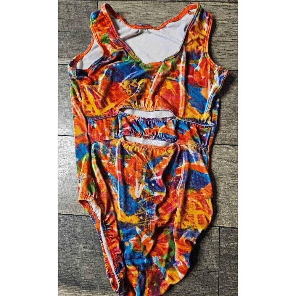 GK Velvet Gymnastics Leotard Grafitti Medium